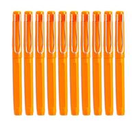 OBE WISEUS Orange Pens,Smooth Write 0.5 Extra Fine Point Black Gel Ink Pen for Office and School Supplies,10 pack