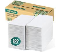 Obeailar 200 Pack Disposable Hand Towels for Bathroom, Linen-Feel Paper Hand Towels for Bathroom, Soft & Absorbent Cloth-Like Disposable Hand Towels, Bathroom Napkins Guest Disposable - White