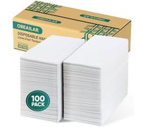 Obeailar Paper Hand Towels for Bathroom - 200 Pack Linen-Feel Guest Towels Disposable Bathroom Napkins Bulk, 12"x17" Soft & Absorbent Cloth-Like Disposable Hand Towels for Kitchen, Wedding - White
