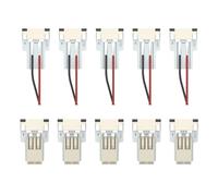 Obeaming 10Pcs 2-Pin 8mm Solderless Fast LED Strip Connectors, Micro-Lock design, for 5v 12v 24v Single Color SMD 3528 2835 Led Strip Lights