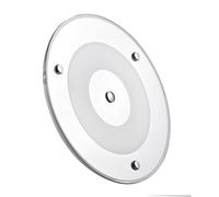 Obeaming 12V LED Campervan Boat Ceiling Light, 7.25” 9W Dimmable Panel Dome Light with Blue Light Touch Switch, 720LM 5000K Surface Mount Roof Lamp for Camper Van Caravan Motorhome Interior Lighting