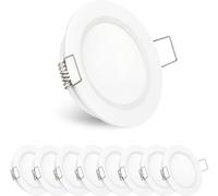 Obeaming 12V LED Spot Lights Campervan Dimmable Recessed Mount Ceiling Light 2.5W Roof Downlight for Motorhome Caravan Boat Yacht Cabin Under Cabinet Interior Kitchen Bathroom (White, 3000K)