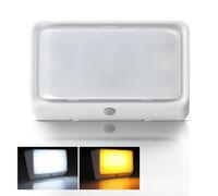 Obeaming Campervan Porch Light with Switch 2CCT White Amber Switchable 12V Exterior Utility LED Replacement Light for RV Camper Motorhome Caravan and Truck, 410 Lumen & Red Nightlight (1 Pack)