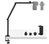 Obeamiu Overhead Camera Mount - Flexible Articulated Arm DSLR Desk Mount with 1/4" 3/8'' 5/8'' Screw, C Clamp Tabletop Stand for Podcasting/Ring Light/Blue Yeti Nano/Webcam