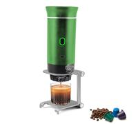 obecilc Portable Espresso Maker, 20 Bar Mini Travel Coffee Maker with USB,3-In-1 Camping Coffee Maker Self-Heating, Compatible with Ground Coffee & Capsule for Hiking,Office,RV（green）