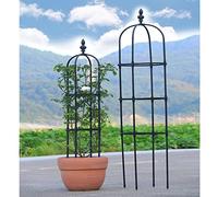 Obelisk for Climbing Plants 90210cm Tall Metal Plant Support Freestanding Rose Tower for Vines Flowers and Roses Black Garden Decor