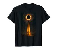 Obelisk Under Eclipse Dramatic Fantasy Landscape Art T-Shirt