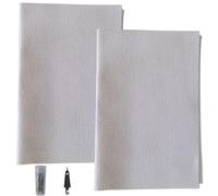 Obelunrp 2pcs 14 Count Aida Cloth with Needles, 14CT DIY Cross Stitch Cloth, Embroidery Fabric for Cross Stitch Supplies (12x18inch), White