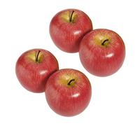 Obelunrp 4Pcs Artificial Red Apples Decorative Large Simulated Red Apple Plastic Fruits for Home Party Decor, Ornements de jardin