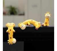 Obelunrp 4Pcs Monitor Decor Desk Giraffe Figurine Set, Epoxy Resin Cute Giraffe Computer Monitor Decor, Mini Desk Ornaments for Vehicle & OfficeDesk Figurines
