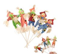 Obelunrp 5Pcs Thanksgiving Scarecrow for Garden, 6x13 Inch Cute Fall Harvest Garden Scarecrow Thanksgiving Decorations for Outdoor Porch Yard, Random ColorFall Outdoor Decor