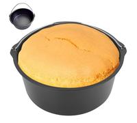 Obelunrp Air Fryer Pans for Oven, 8inch Universal Cake Barrel with Handle, Heat Resistant Cake Moulds, Nonstick Air Fryer Pan for Pressure Cookers, Air Fryers, Ovens