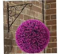 Obelunrp Artificial Boxwood Balls, 35cm Faux Plant Topiary Ball, Hanging Artificial Plants Outdoor Indoor Decorations for Backyard, Balcony, Garden, Wedding (Purple)