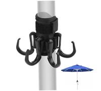 Obelunrp Beach Umbrella Hooks for Pole Detachable Portable Umbrella Holder with 4 Hooks for Outdoor Patio Beach, Holder, Accessories