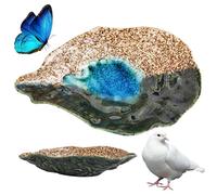 Obelunrp Butterfly Feeder, 300ml Ceramic Butterfly Puddler, Non Slip Butterfly Watering Station, Easy Clean Butterfly Feeders for Outdoors, Style 2, Butterfly Feeder