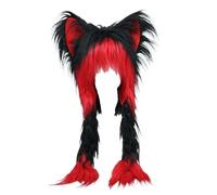 Obelunrp Cat Ear Hat Cute Plush Fluffy Ear Headwear Winter Warm Earmuffs Head Mask Halloween Cosplay Accessory, Cat Hat, Furry Mask