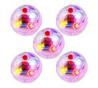 Obelunrp Cat Toy Balls, 5pcs 3.5cm Flash Light LED Motion Activated Cat Ball, Ghost Hunting Cat Ball Toy, Light Up Cat Dog Interactive Toy for Cats Pets