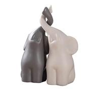 Obelunrp Ceramic Elephant Couples Home Decoration Loving Pair of Animals Decorative Figurines for Living Room Bedroom Wife Christmas Holiday Set of 2PCS S, Elephant Couples