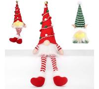 Obelunrp Christmas Gnomes 2PCS Elf Ear and Long Legs Gnomes Plush Stuffed Christmas Figurines for Home Tiered Tray Tabletop Decor, Decorations Indoor, Elf