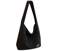 Obelunrp Corduroy Tote Bag Large Capacity Corduroy Bag Retro Large Tote with Front Pocket, Magnetic Button Closure Shoulder Shopping for Women, Christmas Decor