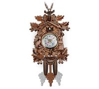 Obelunrp Cuckoo Clocks for Wall, Wooden Pendulum Clock, Vintage Bird Clock with Adjustable Button, Battery Operated Hanging Cuckoo Pendulum for Living Room Decor, Clocks for Wall
