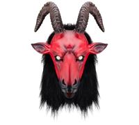 Obelunrp Devil Mask Scary 3D Full Head Horn Goat Mask Monster Demon Halloween Costume for Easter Halloween Cosplay Party, Holiday Decorations