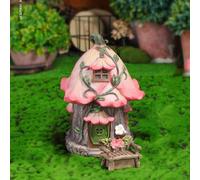 Obelunrp Fairy Garden Kit, Resin Miniature Fairy House Kit, Adorable Fairy Garden House ＆ Chair for Kids Adults, Waterproof Fairy Houses for Outside