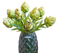 Obelunrp Fake Artichokes, 8pcs 22inch Artificial Artichoke Branches, Faux Vegetables Bouquet for Home, Wedding, Office Decorations