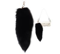 Obelunrp Faux Therian Tail, 15-16.5 inch Fox Tail Keychain, Fashion Fluffy Furry, Beautiful Faux Furs Cosplay Toy for Handbag Backpack, Style 4, Therian, Christmas Decor