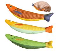 Obelunrp Fish Catnip Toys, 3pcs 8inch Saury Fish Catnip Crinkle Sound Toys, Soft Interactive Cat Kicker Toys, Fish Cat Toys for Indoor Cats Kitten Boredom Relief & Playtime Fun