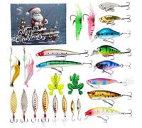 Obelunrp Fishing Advent Calendar 2024, 24 Days Lures Set Christmas Countdown, Adult Angler's Calendar
