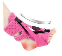 Obelunrp Foot Drop Brace, Adjustable Ankle Support Brace, Relief Heel Pain Foot Drop Ankle Support, Breathable Plantar Fasciitis Night Splint for Sports Protection, Achilles Tendonitis (Rose Red)