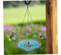 Obelunrp Hanging Bird Bath, Floating Water Feature Attracts Birds for Garden, Solar Powered Bird Bath Fountain for Outdoors, Patio, Yard, Purple, Baths For Outdoors