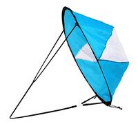 Obelunrp Kayak Sail Foldable PVC Quick Release Clear Window Downwind Kayak Wind Sail Portable Accessories for Inflatable Boats Kayaks Canoes Blue, Decoración de jardín