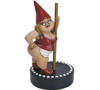Obelunrp Naughty Gnomes Figurine, 6.5inch Resin Pole Dancing Gnome Statue, Funny Dancing Gnome Sculpture for Lawn Yard Patio Garden Decorations