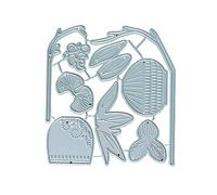 Obelunrp Orchid Cutting Dies, 3.5x3.8inch Metal Orchid Flower Pot Shaped Cutting Dies, Card Making Flower Embossing Folders Stencils for DIY Scrapbooking Photo Album Arts Crafts