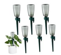 Obelunrp Plant Watering Devices, 6Pcs 500ml Plant Waterer with Water Bottles, Automatic Drip Irrigation Kits with Slow Release Control Valve for Indoor Plants(Green)