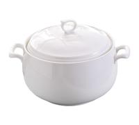 Obelunrp Soup Tureen 3000ml Round Ceramic Serving Bowls with Lids Heat-Resistant Soup Bowls with Handles Microwave Safe for Restaurant Home Kitchen, Decoración del hogar