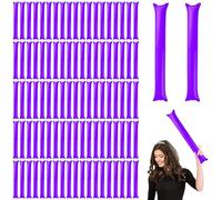 Obelunrp Thunder Sticks, 100pcs Boom Sticks Noise Makers, Inflatable Cheerleading Spirit Sticks, Plastic Boom Stick for Sporting Events Dance Basketball Football Game (Purple)