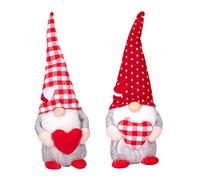 Obelunrp Valentines Day Gnomes Love Envelope Faceless Doll Plush Gnomes Table Decoration 2PCS, Decoraciones al aire libre