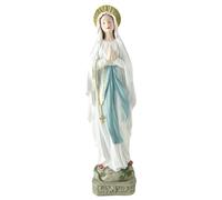 Obelunrp Virgin Mary Statue, 11inch Resin Catholic Mother Mary Statue, Tabletop Rosary Holder, Hand Painted Saint Figurine for Home Religious Decor Collection