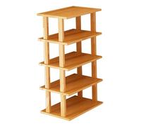 Obelunrp Wooden Shoe Rack, 5 Tiers 30 Inch Tall Shoe Rack, Space-Saving Vertical Narrow Shoe Rack, Shoe Storage Organizer for Entrance, Living Room, Hallway