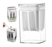Obelunrp Yogurt Strainer, 1.1L PA-Free Cheese Strainer with a Fine Mesh Bag & Lid, Leakproof Clear Juice Filter for Making Thick Greek Yogurt Soybean Milk