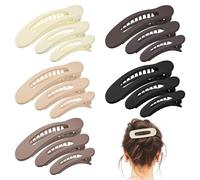 obeoby 15 PCS Flat Hair Clips, Neutral Color Flat Claw Clips 3 Sizes Hair Claws for Women Girls Thin Hair