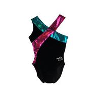 Obersee Girls Gymnastics Leotards One-Piece Athletic Activewear Girl's Dance Outfit Girls' & Women's Sizes - Molly Black | CM Child (6-8 years) | O3GL028CM