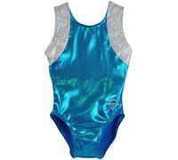 Obersee Girls' O3GL054CXS Gymnastics Leotard, Cross Back Turquoise, CXS Child (3-4 years)