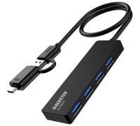 OBERSTER USB C Hub 4-Port USB C Splitter for Mac Xbox Surface PC Etc Ultra Slim