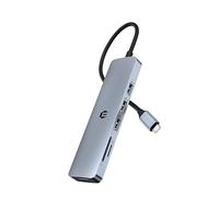 OBERSTER USB C HUB, 6 in 1 Multi-Function Docking Station, USB 3.0 & 2.0, 4K HDMI, SD/TF Card Readers, Compatible with Laptops, iPad Pro, Desktops & More