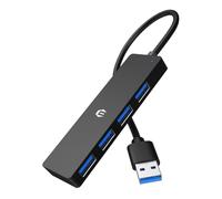 OBERSTER USB HUB, USB Docking, USB Adapter HUB, Ultra Slim Portable Data Hub, 4 in 1 USB HUB with 4 * USB 3.0 Compatible with Windows, macOS, Linux, Chrome OS Systems(Aluminium housing)