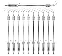 Obert 10PCS Slingshot Bow Tips Barbed Fishing Arrows Broadheads Stainless Steel Bowfishing Dart for Slingshot Slingbow Crossbow Fishing